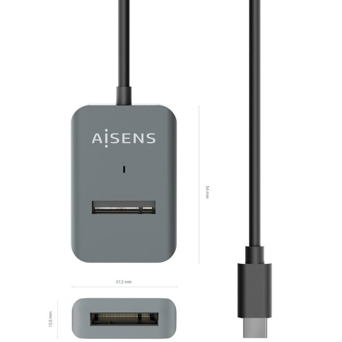 Aisens Dock USB-C para SSD M.2 SATA/NVMe ASUC-M2D012-GR, Gris Aisens Dock USB-C para SSD M.2 SATA/NVMe ASUC-M2D012-GR, Gris